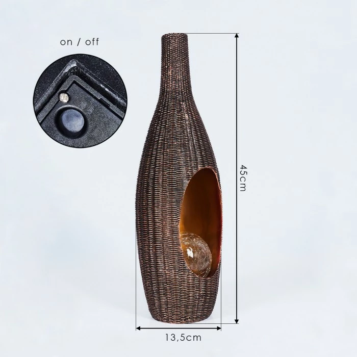 Hofstein Otterstad Solarleuchte LED Braun, Gold, 1-flammig 6 Hofstein Otterstad Solarleuchte LED Braun, Gold, 1-flammig – Bild 4