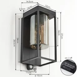 Hofstein Palanga Außenwandleuchte LED Schwarz, 1-flammig, Bewegungsmelder 21 Hofstein Palanga Außenwandleuchte LED Schwarz, 1-flammig, Bewegungsmelder -Günstiges Solarleuchten Geschäft palanga aussenwandleuchte h3588703 9