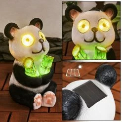 Hofstein Pandia Solarleuchte LED Schwarz, Grün, Weiß, Rosa, 2-flammig