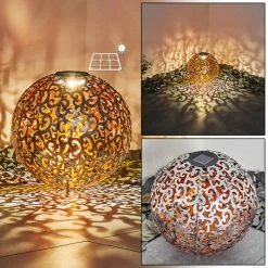 Hofstein Paradiski Solarleuchte LED Silber, Kupferfarben, 1-flammig