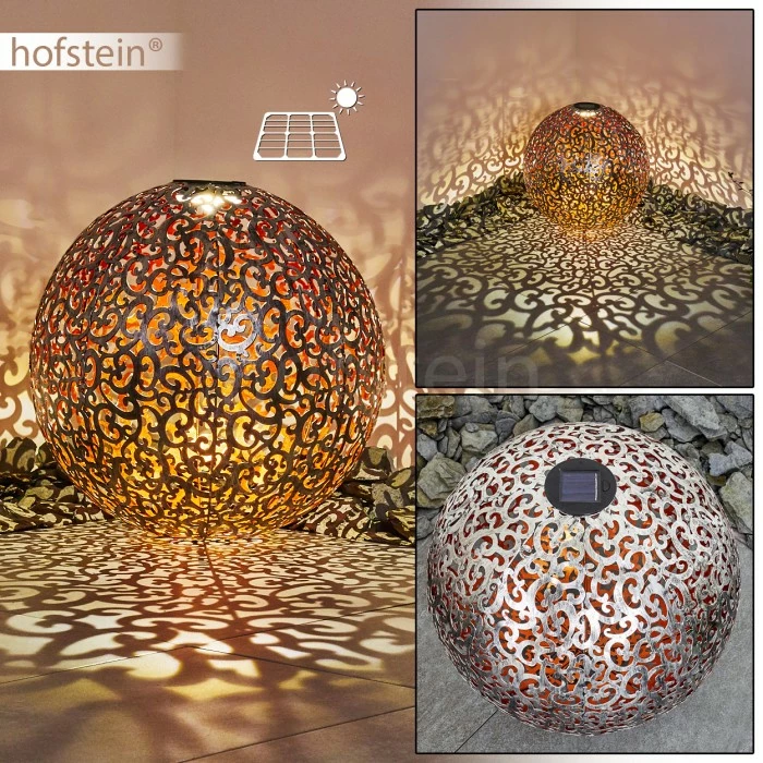 Hofstein Paradiski Solarleuchte LED Silber, Kupferfarben, 1-flammig 3 Hofstein Paradiski Solarleuchte LED Silber, Kupferfarben, 1-flammig