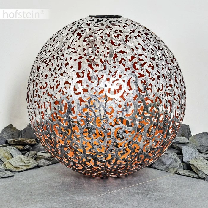 Hofstein Paradiski Solarleuchte LED Silber, Kupferfarben, 1-flammig 7 Hofstein Paradiski Solarleuchte LED Silber, Kupferfarben, 1-flammig – Bild 5