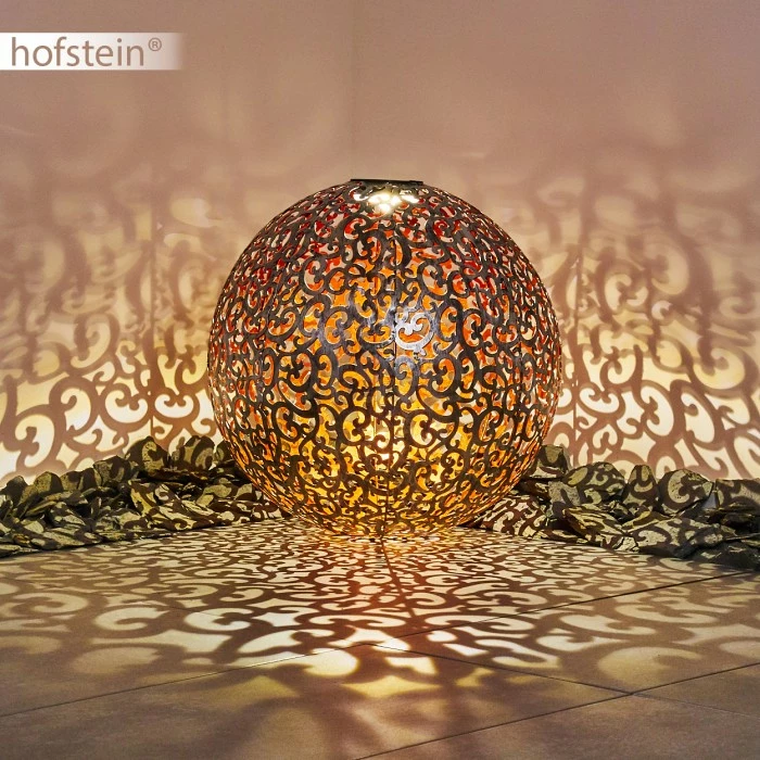 Hofstein Paradiski Solarleuchte LED Silber, Kupferfarben, 1-flammig 9 Hofstein Paradiski Solarleuchte LED Silber, Kupferfarben, 1-flammig – Bild 7