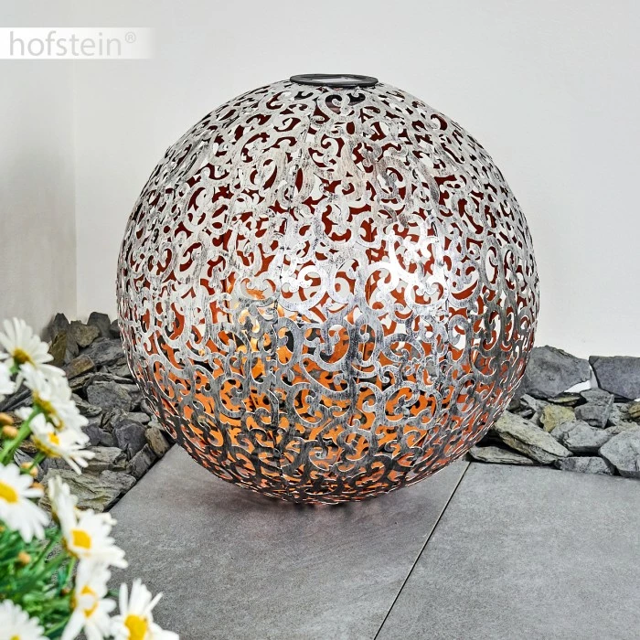 Hofstein Paradiski Solarleuchte LED Silber, Kupferfarben, 1-flammig 11 Hofstein Paradiski Solarleuchte LED Silber, Kupferfarben, 1-flammig – Bild 9