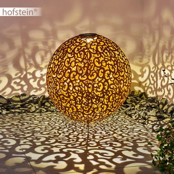 Hofstein Paradiski Solarleuchte LED Rostfarben, 1-flammig 5 Hofstein Paradiski Solarleuchte LED Rostfarben, 1-flammig – Bild 3