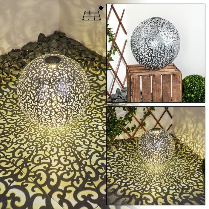 Hofstein Paradiski Solarleuchte LED Silber, 1-flammig 3 Hofstein Paradiski Solarleuchte LED Silber, 1-flammig