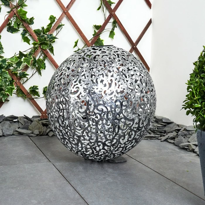 Hofstein Paradiski Solarleuchte LED Silber, 1-flammig 4 Hofstein Paradiski Solarleuchte LED Silber, 1-flammig – Bild 2