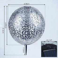 Hofstein Paradiski Solarleuchte LED Silber, 1-flammig 17 Hofstein Paradiski Solarleuchte LED Silber, 1-flammig -Günstiges Solarleuchten Geschäft paradiski solarleuchte h3418987 3