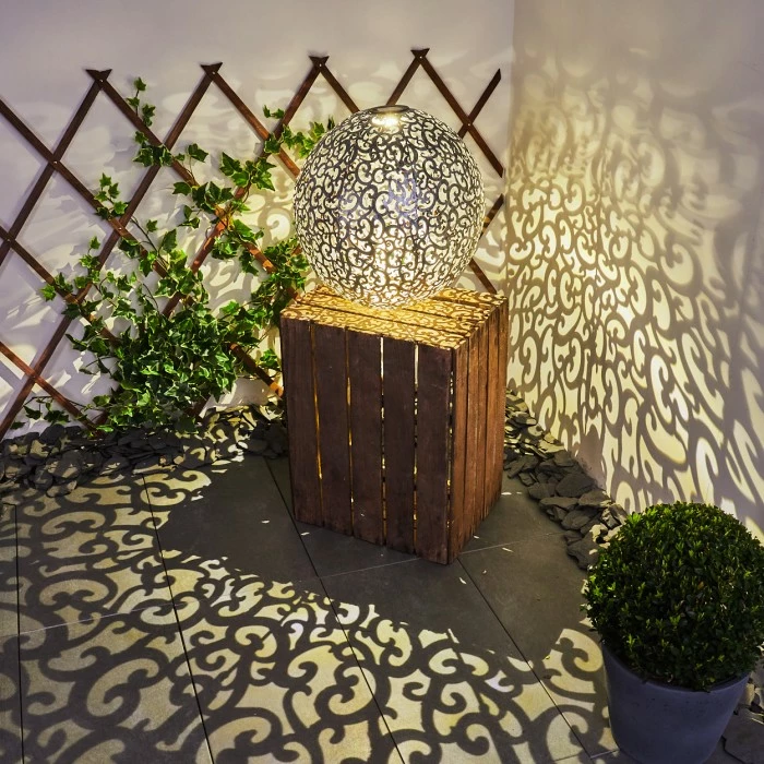 Hofstein Paradiski Solarleuchte LED Silber, 1-flammig 11 Hofstein Paradiski Solarleuchte LED Silber, 1-flammig – Bild 9