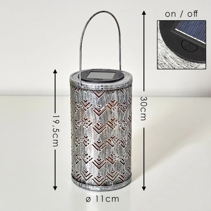 Hofstein Parikia 6er Set Solarleuchte LED Silber, Kupferfarben, 1-flammig 4 Hofstein Parikia 6er Set Solarleuchte LED Silber, Kupferfarben, 1-flammig – Bild 2