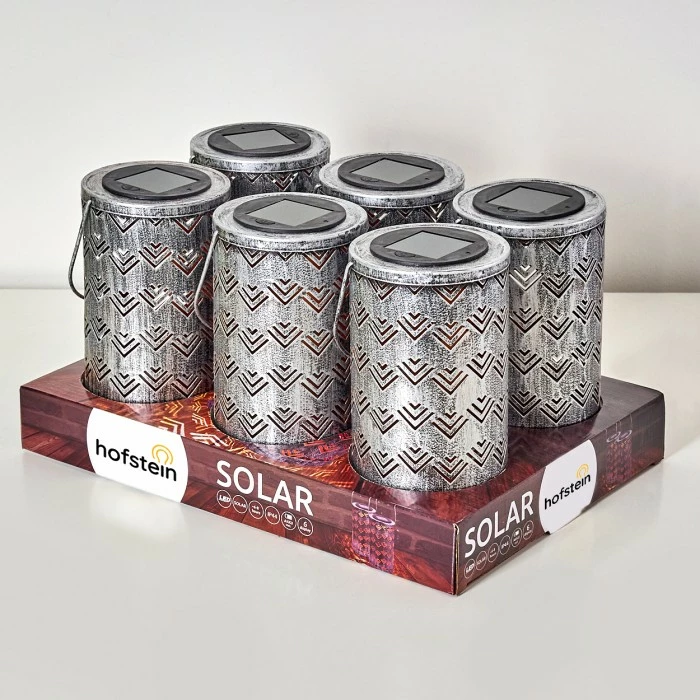 Hofstein Parikia 6er Set Solarleuchte LED Silber, Kupferfarben, 1-flammig 16 Hofstein Parikia 6er Set Solarleuchte LED Silber, Kupferfarben, 1-flammig – Bild 14