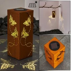 Hofstein Parikia Solarleuchte LED Rostfarben, 1-flammig