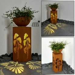 Hofstein Parikia Solarleuchte LED Rostfarben, 1-flammig