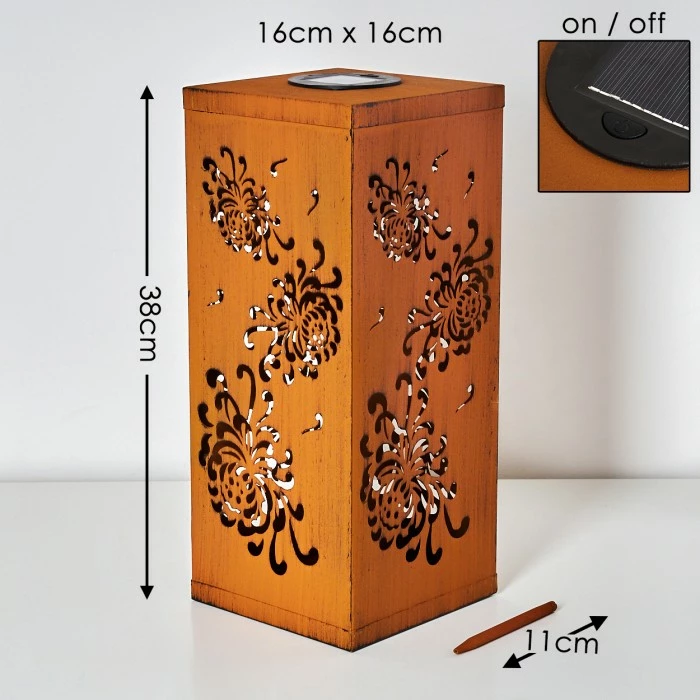 Hofstein Parikia Solarleuchte LED Braun, 1-flammig 4 Hofstein Parikia Solarleuchte LED Braun, 1-flammig – Bild 2