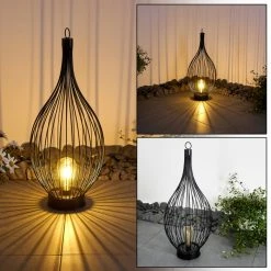 Hofstein Pasadena Solarleuchte LED Schwarz, 1-flammig