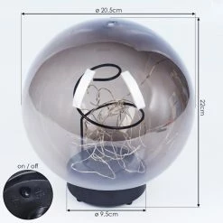 Hofstein Pollenca Solar-Kugelleuchte LED Schwarz, 30-flammig -Günstiges Solarleuchten Geschäft pollenca solar kugelleuchte h3394649 3