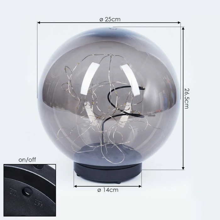 Hofstein Pollenca Solar-Kugelleuchte LED Schwarz, 40-flammig 6 Hofstein Pollenca Solar-Kugelleuchte LED Schwarz, 40-flammig – Bild 4