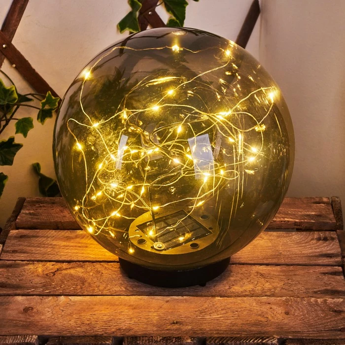 Hofstein Pollenca Solar-Kugelleuchte LED Schwarz, 40-flammig 11 Hofstein Pollenca Solar-Kugelleuchte LED Schwarz, 40-flammig – Bild 9