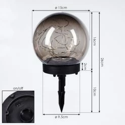 Hofstein Pollenca Solar-Kugelleuchte LED Schwarz, 20-flammig -Günstiges Solarleuchten Geschäft pollenca solar kugelleuchte h3425510 3