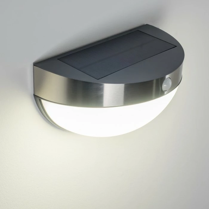 Hofstein Pori Aussenwandleuchte Solar LED Chrom, 1-flammig, Bewegungsmelder 14 Hofstein Pori Aussenwandleuchte Solar LED Chrom, 1-flammig, Bewegungsmelder – Bild 12