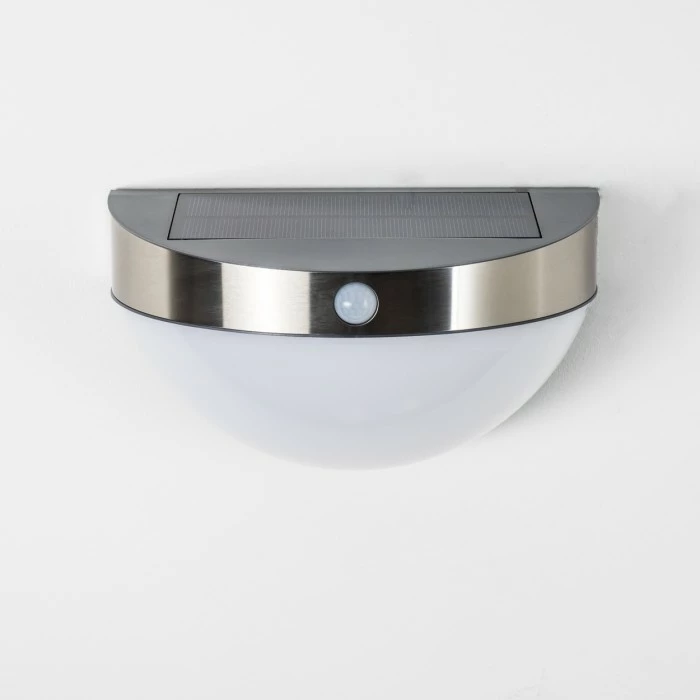 Hofstein Pori Aussenwandleuchte Solar LED Chrom, 1-flammig, Bewegungsmelder 6 Hofstein Pori Aussenwandleuchte Solar LED Chrom, 1-flammig, Bewegungsmelder – Bild 4