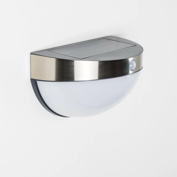 Hofstein Pori Aussenwandleuchte Solar LED Chrom, 1-flammig, Bewegungsmelder 8 Hofstein Pori Aussenwandleuchte Solar LED Chrom, 1-flammig, Bewegungsmelder – Bild 6