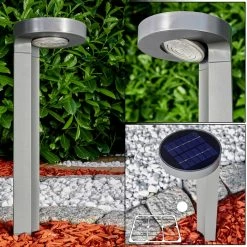 Hofstein Portmore Solarleuchte LED Grau, 1-flammig
