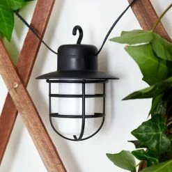 Hofstein Pozzuoli Solar-Lichterkette LED Schwarz, Weiß, 10-flammig -Günstiges Solarleuchten Geschäft pozzuoli solar lichterkette h3371084 3