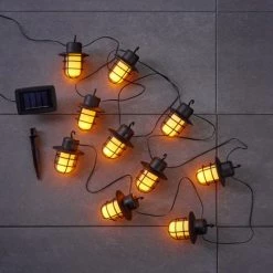 Hofstein Pozzuoli Solar-Lichterkette LED Schwarz, Weiß, 10-flammig -Günstiges Solarleuchten Geschäft pozzuoli solar lichterkette h3371084 8