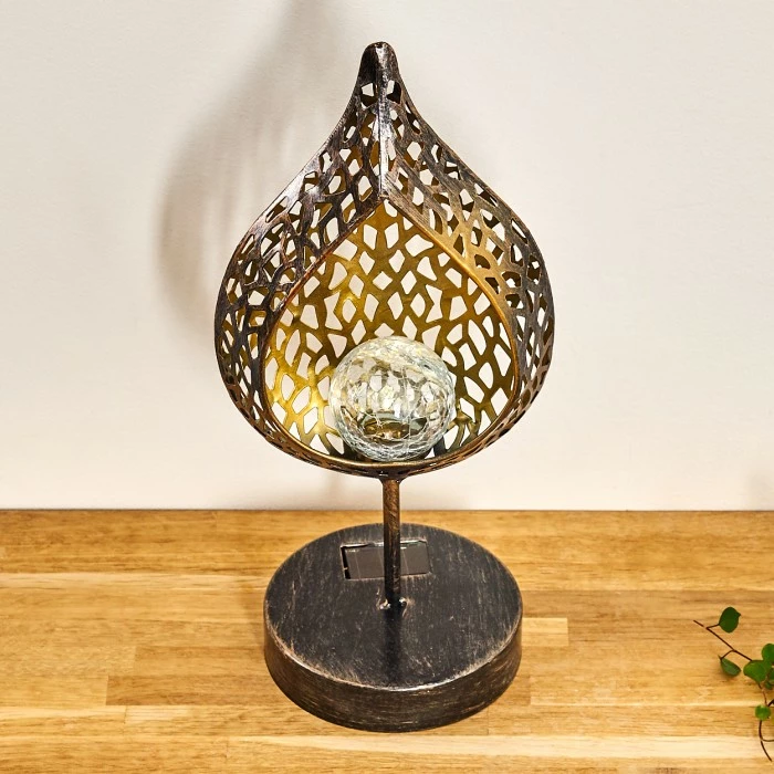 Hofstein Protaras Solarleuchte LED Schwarz-Gold, 1-flammig 7 Hofstein Protaras Solarleuchte LED Schwarz-Gold, 1-flammig – Bild 5