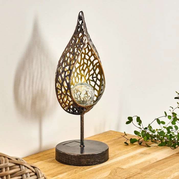 Hofstein Protaras Solarleuchte LED Schwarz-Gold, 1-flammig 8 Hofstein Protaras Solarleuchte LED Schwarz-Gold, 1-flammig – Bild 6