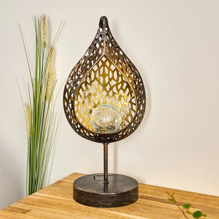 Hofstein Protaras Solarleuchte LED Schwarz-Gold, 1-flammig 11 Hofstein Protaras Solarleuchte LED Schwarz-Gold, 1-flammig – Bild 9