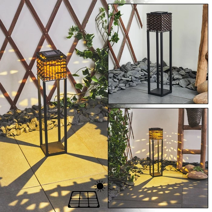 Hofstein Quarrata Solar-Wegeleuchte LED Schwarz, Braun, 1-flammig 3 Hofstein Quarrata Solar-Wegeleuchte LED Schwarz, Braun, 1-flammig