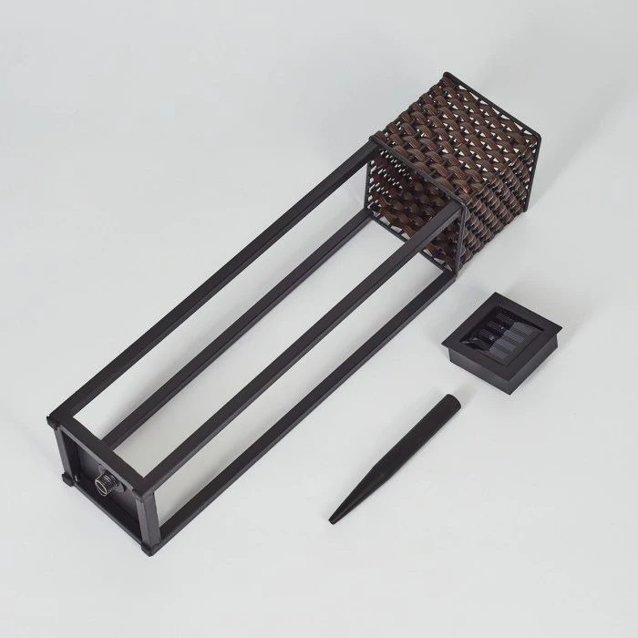 Hofstein Quarrata Solar-Wegeleuchte LED Schwarz, Braun, 1-flammig 7 Hofstein Quarrata Solar-Wegeleuchte LED Schwarz, Braun, 1-flammig – Bild 5