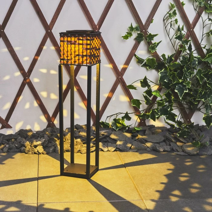 Hofstein Quarrata Solar-Wegeleuchte LED Schwarz, Braun, 1-flammig 9 Hofstein Quarrata Solar-Wegeleuchte LED Schwarz, Braun, 1-flammig – Bild 7