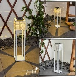 Hofstein Quarrata Solar-Wegeleuchte LED Weiß, 1-flammig