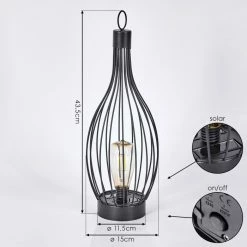 Hofstein Quillagua Solartischleuchte 2er Set LED Schwarz, 1-flammig -Günstiges Solarleuchten Geschäft quillagua solartischleuchte 2er set h3607794 3