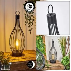 Hofstein Quillagua Solartischleuchte LED Schwarz, 1-flammig