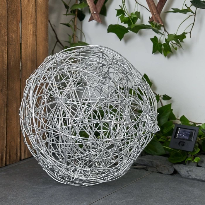 Hofstein Rapallo Solarleuchte LED Silber, 30-flammig 6 Hofstein Rapallo Solarleuchte LED Silber, 30-flammig – Bild 4