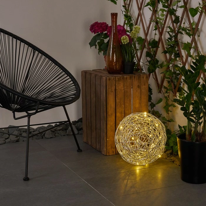 Hofstein Rapallo Solarleuchte LED Silber, 30-flammig 7 Hofstein Rapallo Solarleuchte LED Silber, 30-flammig – Bild 5