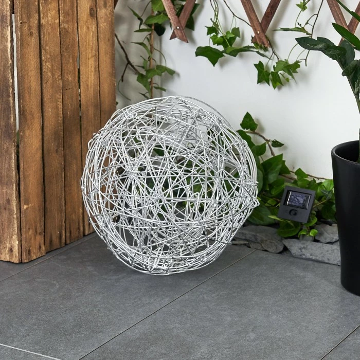 Hofstein Rapallo Solarleuchte LED Silber, 30-flammig 8 Hofstein Rapallo Solarleuchte LED Silber, 30-flammig – Bild 6