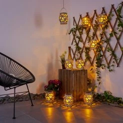 Hofstein Roanoke 9er Set Solarleuchte LED Grau, 1-flammig -Günstiges Solarleuchten Geschäft roanoke 9er set solarleuchte h3371404 2