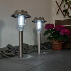 Hofstein Rovigo Solarleuchte LED Nickel-Matt, 1-flammig 20 Hofstein Rovigo Solarleuchte LED Nickel-Matt, 1-flammig -Günstiges Solarleuchten Geschäft rovigo solarleuchte h3371220 4