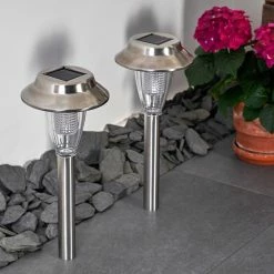 Hofstein Rovigo Solarleuchte LED Nickel-Matt, 1-flammig 23 Hofstein Rovigo Solarleuchte LED Nickel-Matt, 1-flammig -Günstiges Solarleuchten Geschäft rovigo solarleuchte h3371220 7