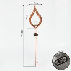 Hofstein Rovinj Solar-Kugelleuchte LED Rostfarben, 1-flammig 18 Hofstein Rovinj Solar-Kugelleuchte LED Rostfarben, 1-flammig -Günstiges Solarleuchten Geschäft rovinj solar kugelleuchte h3427231 3