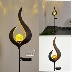 Hofstein Rovinj Solarleuchte LED Anthrazit, Kupferfarben, 1-flammig