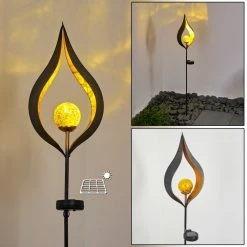 Hofstein Rovinj Solarleuchte LED Schwarz, Kupferfarben, 1-flammig