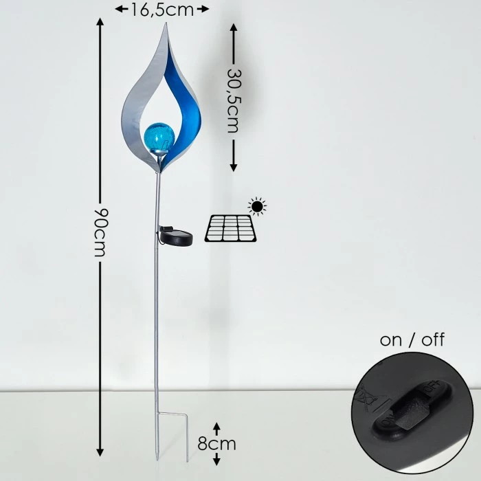 Hofstein Rovinj Solarleuchte LED Silber, 1-flammig 4 Hofstein Rovinj Solarleuchte LED Silber, 1-flammig – Bild 2