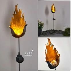 Hofstein Rovinj Solarleuchte LED Schwarz-Gold, 1-flammig