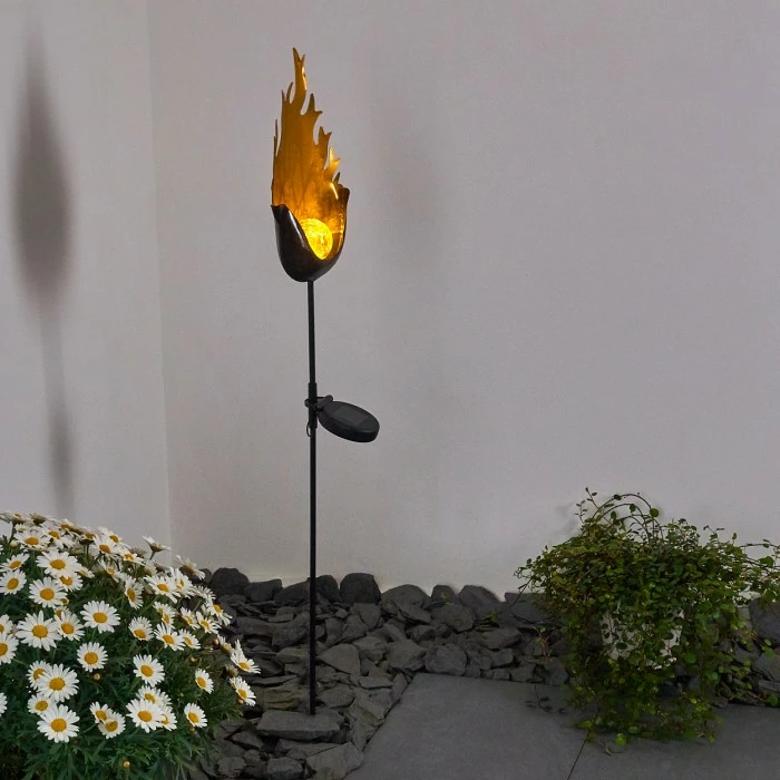 Hofstein Rovinj Solarleuchte LED Schwarz-Gold, 1-flammig 14 Hofstein Rovinj Solarleuchte LED Schwarz-Gold, 1-flammig – Bild 12